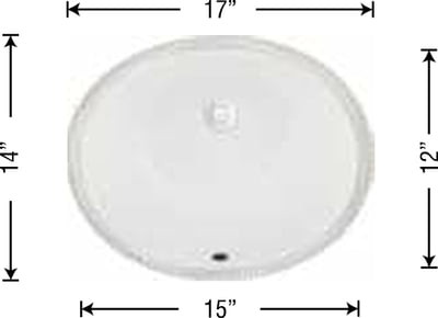 Oval Vanity 1512 - White