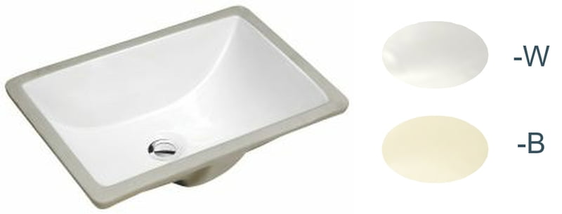 Rectangle Vanity 1611 - White