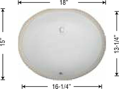 Oval Vanity 1613 - White