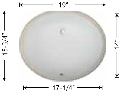Oval Vanity 1714 - White