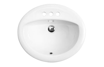 Oval Vanity 2017 - White, Drop-In