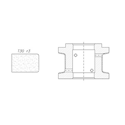 Marmo Elettromeccanica EHS Profile Wheel - Line 60, P2 Metal, T30/r3 Marmo Elettromeccanica EHS Profile Wheel - Line 60, P2 Metal, T30/r3