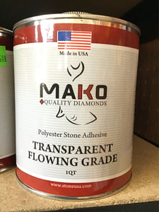 Mako Polyester Flowing Adhesive - Transparent, 1.25 Gallon