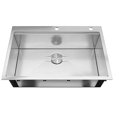 33-inch Drop-in Workstation Kitchen Sink Single Bowl