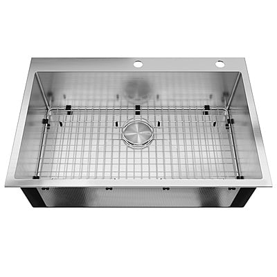 33-inch Drop-in Kitchen Sink Single Bowl