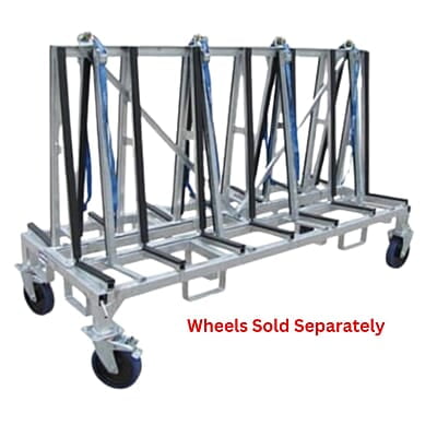 Shorty A Frame Cart Double Sided Transport Cart 78" x 32" x 33"