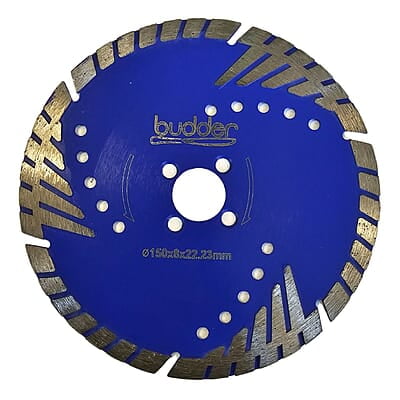 Budder Diamond Blade - 6" Blue w/ Side Protection (RPM is 10,110)