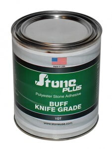 Stone Plus Polyester Knife Grade Adhesive - Buff, Quart