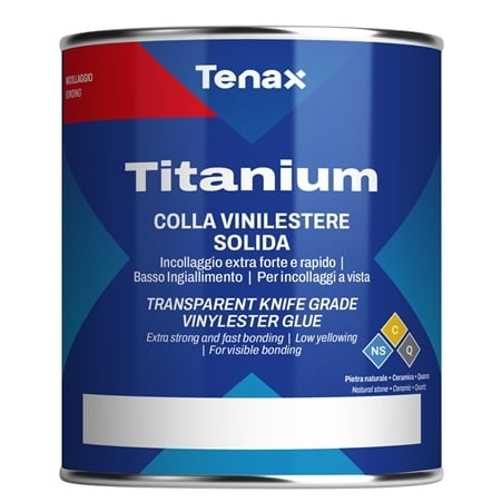 Tenax Titanium Vinyl Knife Grade Adhesive - Extra Clear, 1 Gallon