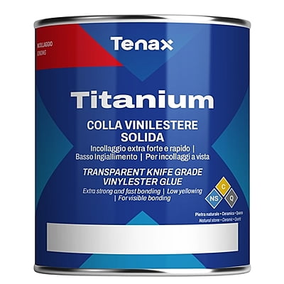 Tenax Titanium Vinyl Knife Grade Adhesive - Extra Clear, 1 Quart