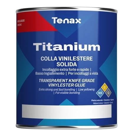 Tenax Titanium Vinyl Knife Grade Adhesive - Extra Clear, 1 Quart