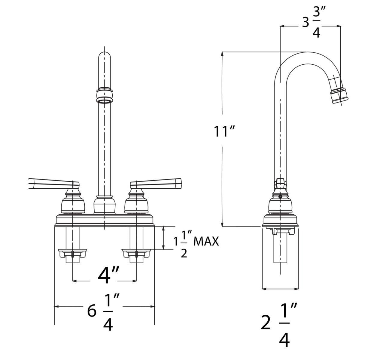 Faucet Gooseneck Bar Brushed Nickel