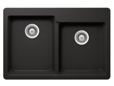 Double Offset Bowl Granite Composite - Black