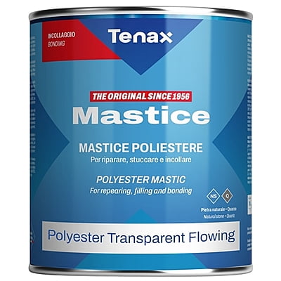 Tenax Polyester Flowing Adhesive - Transparent, 5 Gallons