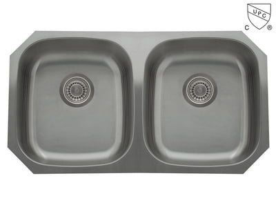 Double Equal Bowl - 18 g V Series ADA sink