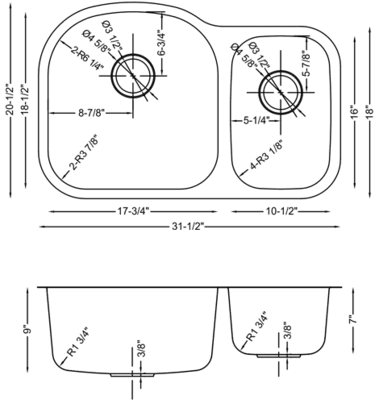 Double Offset Bowl, Big Left, D-Shaped - 16g