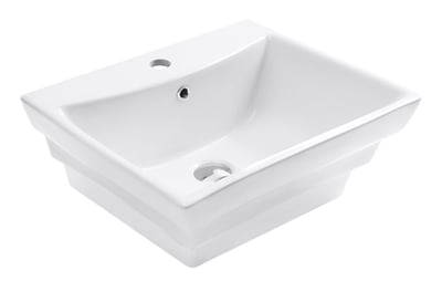 Square Ceramic Vessel Sink 06 - White