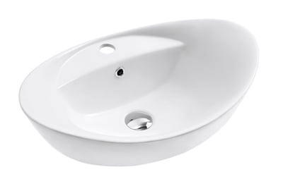Oval Ceramic Vessel Sink 09 - White