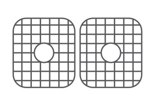 Grid Set for Double Equal Bowl - Stainless Low Divide