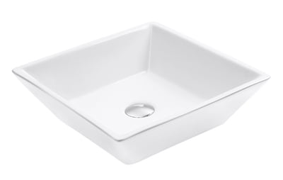 Square Ceramic Vessel Sink 10 - White