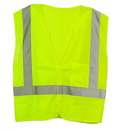 Safety Vest Class 2 ANSI, Safety Green, Florescent Reflective Strips, One Size Fits All Safety Vest Class 2 ANSI, Safety Green, Florescent Reflective Strips, One Size Fits All