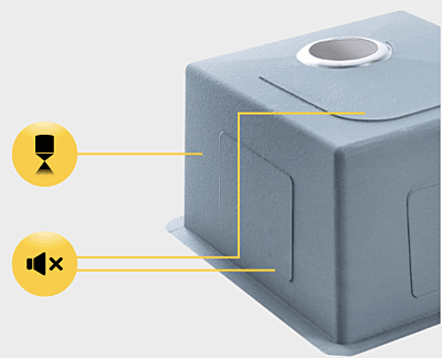 Medium Single Bowl - 18g HZ Series, Nested Medium Single Bowl - 18g HZ Series, Nested