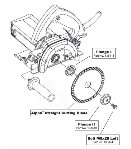 Alpha Circular Wet Saw Replacement Flange I