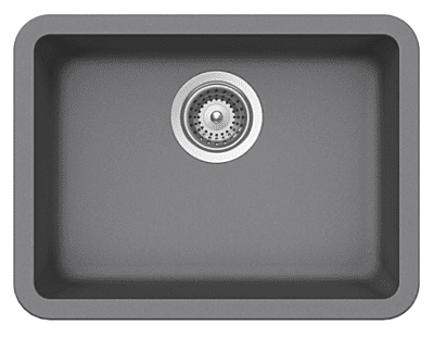 Medium Single Bowl Undermount Only Granite Composite - Light Gray