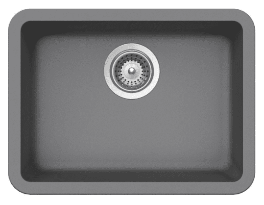 Medium Single Bowl Undermount Only Granite Composite - Light Gray