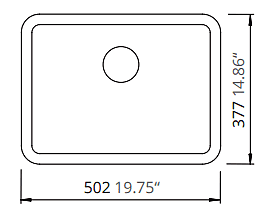 Medium Single Bowl Undermount Only Granite Composite - Light Gray