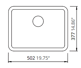 Medium Single Bowl Undermount Only Granite Composite - White