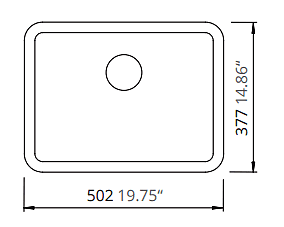 Medium Single Bowl Undermount Only Granite Composite - Brown