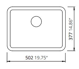 Medium Single Bowl Undermount Only Granite Composite - Beige