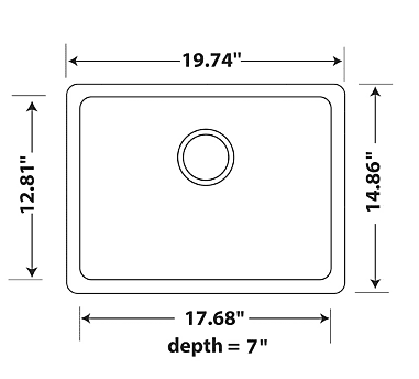 Medium Single Bowl Undermount Only Granite Composite - Beige