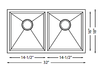 Double Equal Bowl-18g HZ Series, Zero Radius