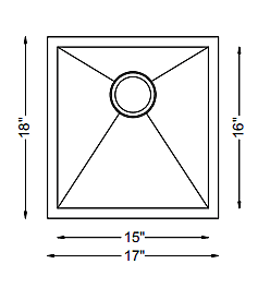 Single Bar Bowl -18g HZ Series, Zero Radius