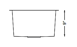 Single Bar Bowl -18g HZ Series, Zero Radius