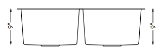 Double Equal Bowl - 18g HZ Series, Nested Double Equal Bowl - 18g HZ Series, Nested