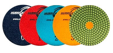 Hurricane 3 Step Wet Polishing Pad - Step 1