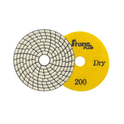 Stone Plus Dry Polishing Pad - 4", 200 grit