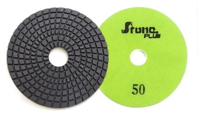 Stone Plus Wet Polishing Pad - 4", 50 grit