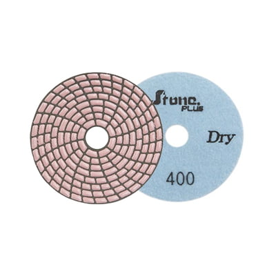 Stone Plus Dry Polishing Pad - 4", 400 grit