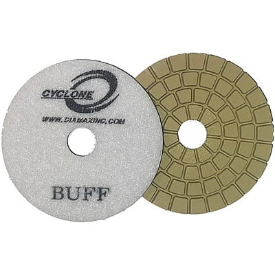 Cyclone Wet Pad S Series - 4", White Buff