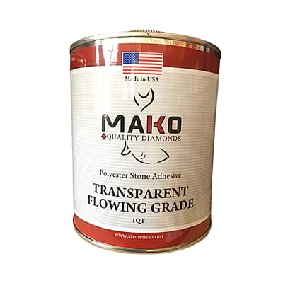 Mako Polyester Flowing Adhesive - Transparent, Quart