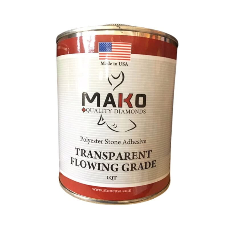 Mako Polyester Flowing Adhesive - Transparent, Quart