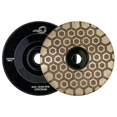 Cyclone Hex Flat Cup Wheel - 4" Medium w/Resin